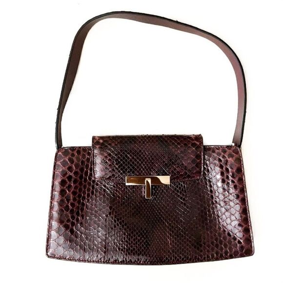 MAURO GOVERNO For SUAREZ NY Snakeskin Purple Bag - Picture 3 of 13